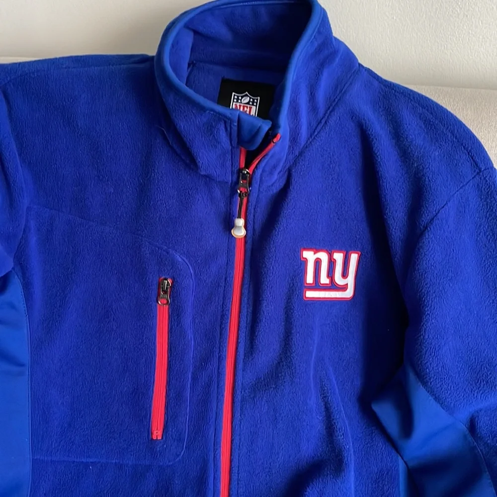 NFL NEW YORK GIANTS logo G-III Apparel Group fleece zip up size LG - Picture 2 of 8